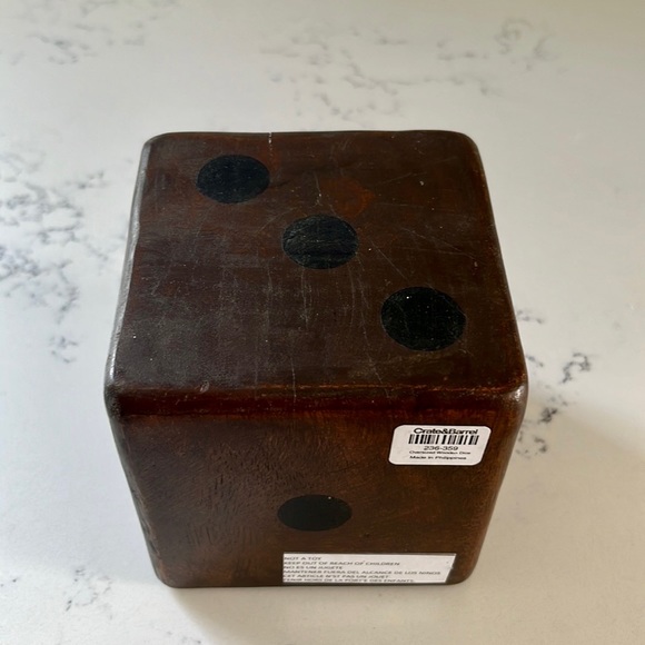 Crate&barrel Rustic Oversized Wooden Dice - Picture 14 of 16